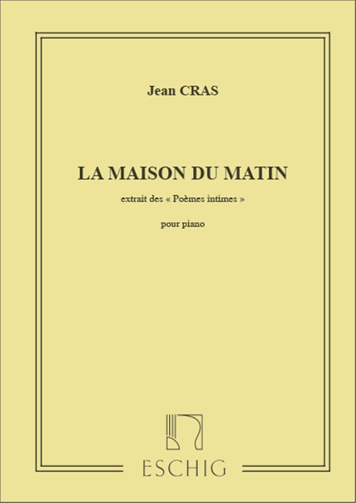 Poemes Intimes N 5 La Maison Du Matin Piano